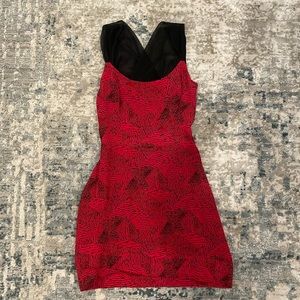 MYNE Ashley Ann Red Pattern Mini Dress